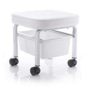 Taboret kosmetyczny do pedicure z pojemnikiem